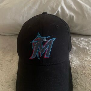Black Baseball Cap with MLB Genuine Tag